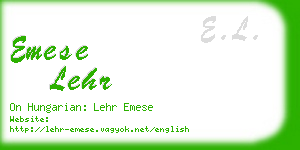 emese lehr business card